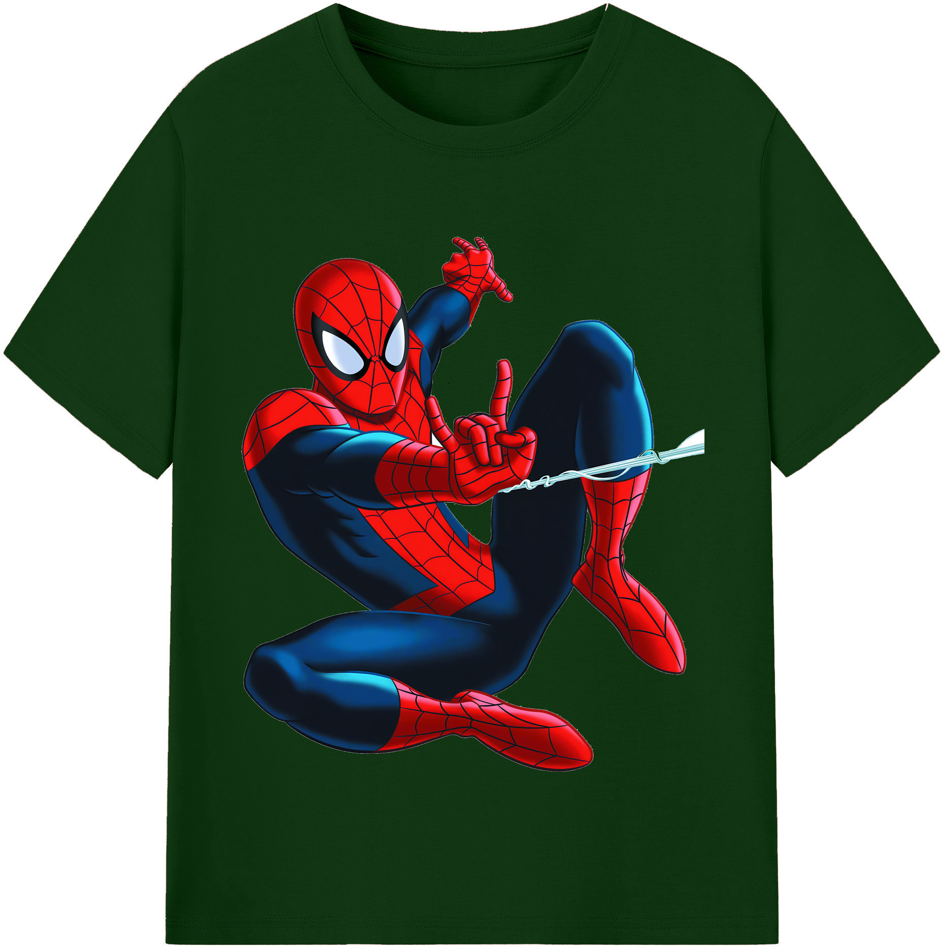 （画像用） Spider Man スパイダーマン 綿100％半袖Tシャツ（フロントプリント）